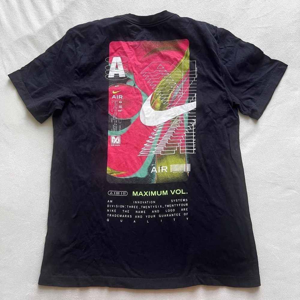 Nike Air Max Val. # Swoosh Graphic Tee Black Athletic TShirt Basketball Soccer